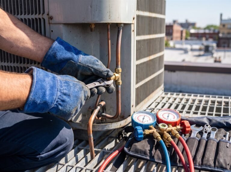 MEP technician at work